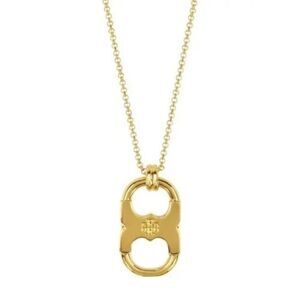 New Tory Burch Gold Gemini Adjustable Necklace